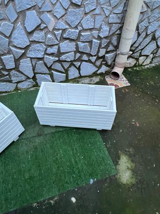 2 Fioriere Rettangolari Bianche
