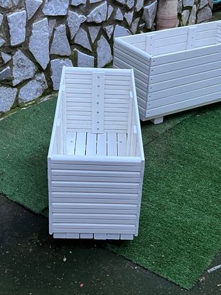 2 Fioriere Rettangolari Bianche