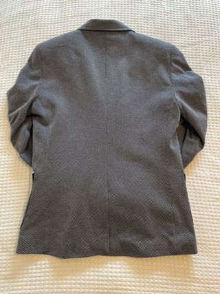 Casaco homem azul e cinzento