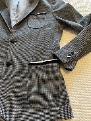 Casaco homem azul e cinzento