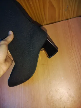 Botas Negras Tejidas Tacón