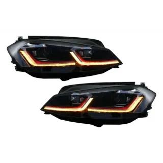 Faros delanteros Red edition Led para VW Golf 7.5