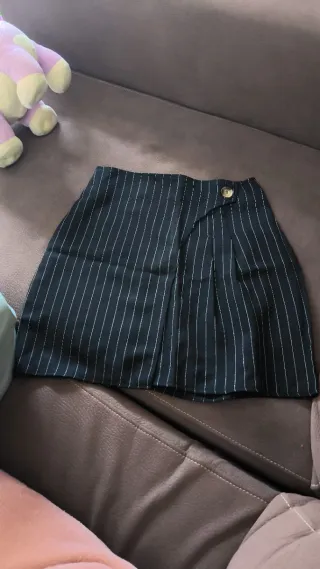 Conjunto falda y chaqueta rayas