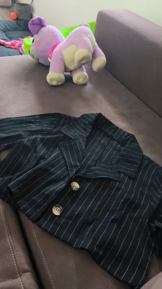 Conjunto falda y chaqueta rayas