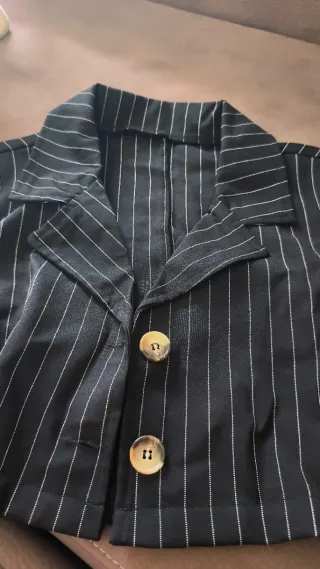 Conjunto falda y chaqueta rayas