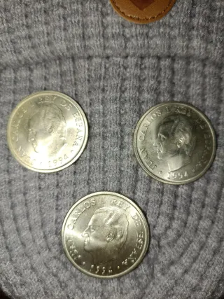 Lote 3 monedas plata 2000 ptas