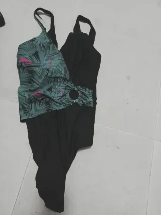 Bañador mujer estampado y negro Talla XL
