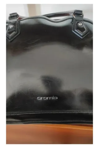 Borsa Cromia Vera Pelle Nera