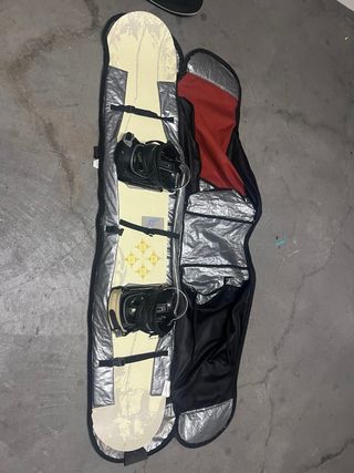 Tabla Snowboard Crazi Creek con fijaciones y funda