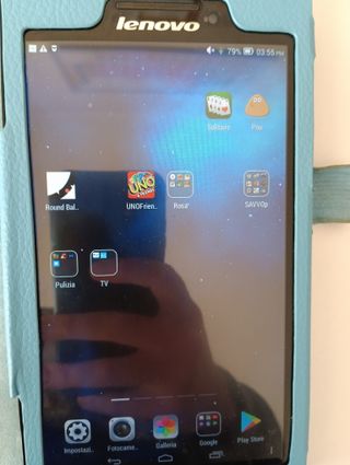 Tablet Lenovo Nera con Custodia Blu