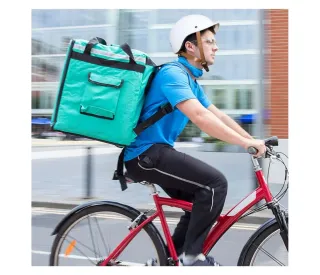 Casco Exclusky Blanco Tiras Azul/Rojo