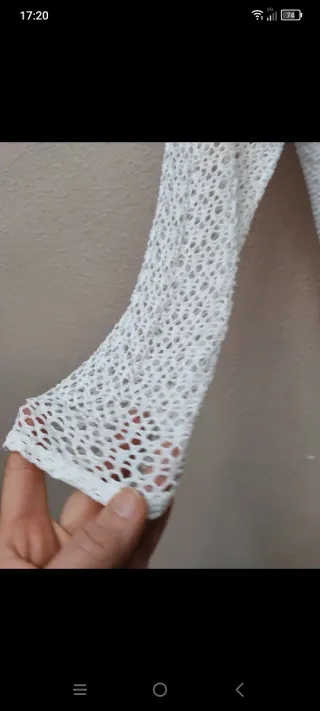 Top calado S-M blanco.