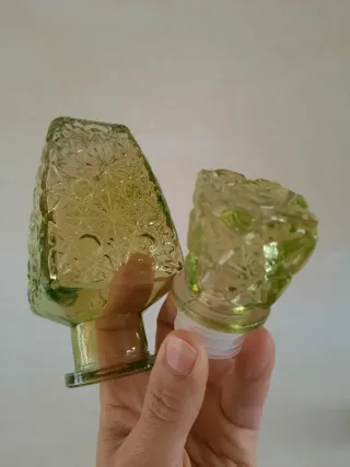 Bottiglia in vetro decorata