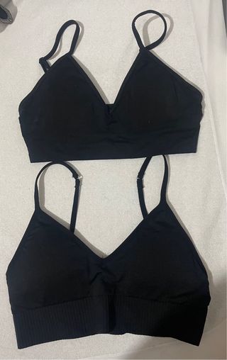 2 Sujetadores Top Negro Talla S Sin estrenar