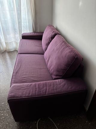 Sofá 3 plazas Ikea Kivik morado
