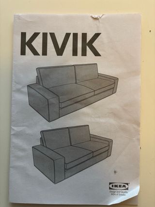Sofá 3 plazas Ikea Kivik morado
