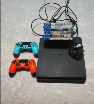 PS4 Slim 1TB + 2 Mandos + 6 Juegos