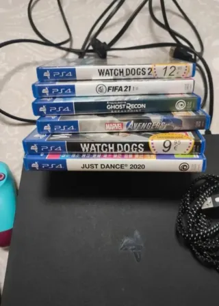 PS4 Slim 1TB + 2 Mandos + 6 Juegos