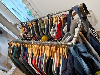 Burra ropero grande doble y extensible con ruedas