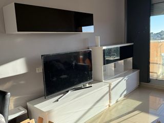 Sofá modular gris de tela