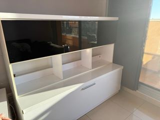 Sofá modular gris de tela