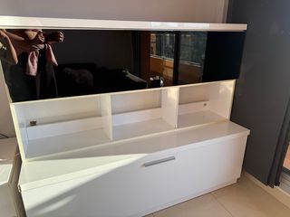 Sofá modular gris de tela