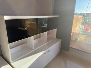 Sofá modular gris de tela