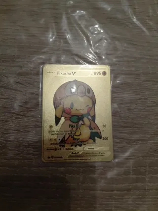 Carta Pokémon Pikachu V Dorada