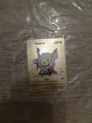Carta Pokémon Pikachu V Dorada