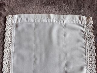 Cortina Algodón con Puntilla Beige/Blanca