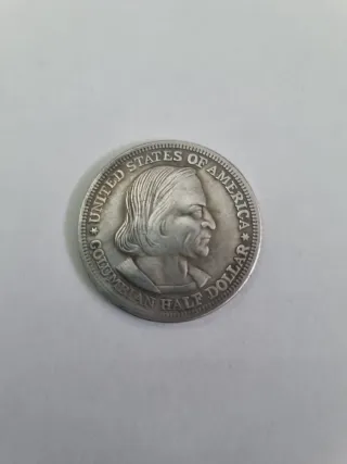 COPIA. Moneda 1892 Medio Dólar.