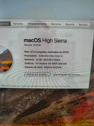 Imac 21 Apple Plata Venta o cambio