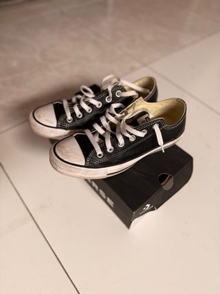 Converse Chuck Taylor Piel Negro Talla 39
