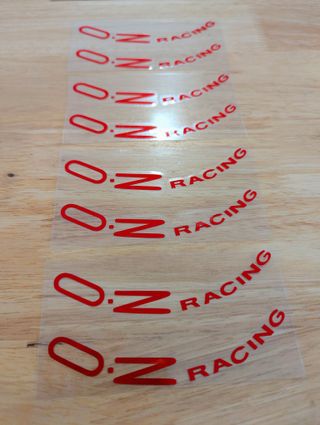 Adhesivos OZ Llantas Racing Rojas