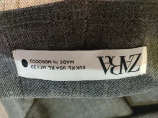 Falda larga Zara gris