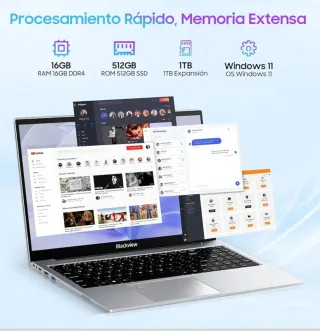 Portátil Blackview 15.6 2K FHD+ Windows 11