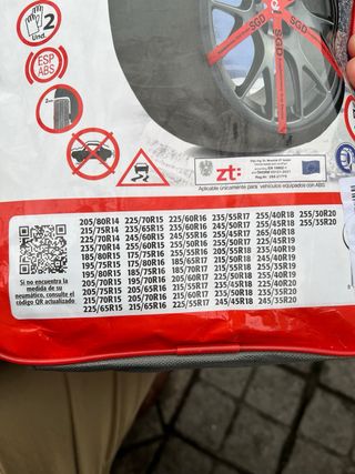 Cadenas de nieve textil RD9 Talla 560.