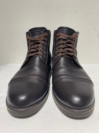 Botines de piel de Zara color marrón