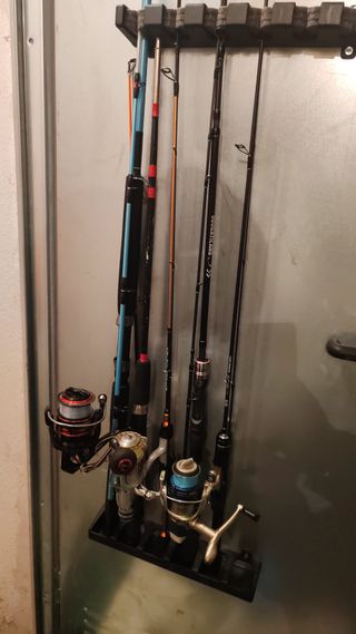 Cañas de pescar con carretes