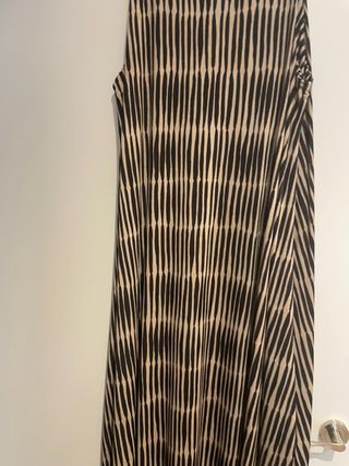 Vestido largo de punto estampado