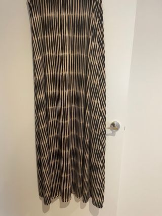 Vestido largo de punto estampado