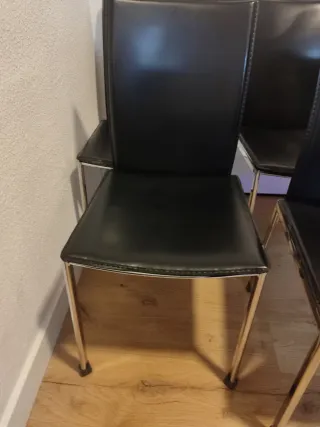 Juego de 4 sillas de comedor negras