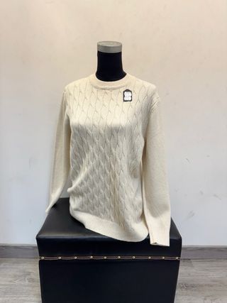 Jersey mujer beige trenzado