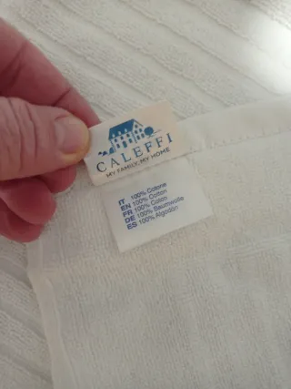 Tappeto bagno Caleffi spugna cotone bianco