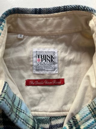 Think Pink Vintage Flannel Shirt – Bold Pattern