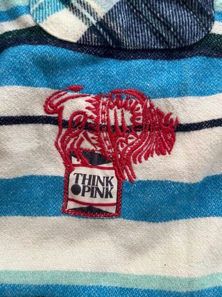 Think Pink Vintage Flannel Shirt – Bold Pattern