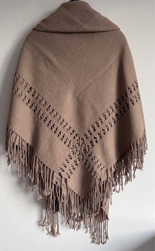 Chal 100% Lana Massimo Dutti Beige