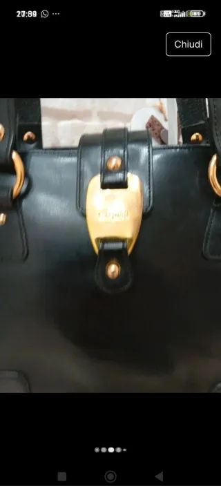 Borsa Vera Pelle Nera