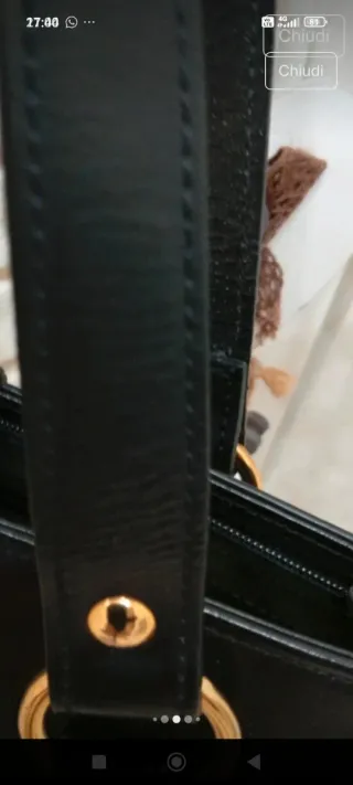 Borsa Vera Pelle Nera