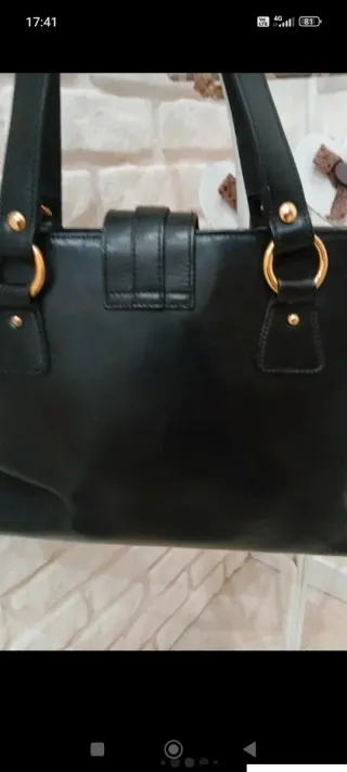 Borsa Vera Pelle Nera